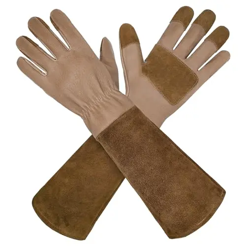 HLDD HANDLANDY brown pigskin leather gardening gloves