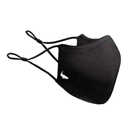 INHERENT reusable black face mask with adjustable ear loops