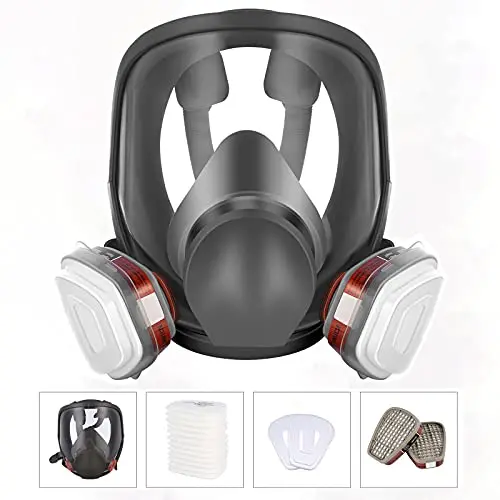 WAKYFLX full face respirator cover for painting protection