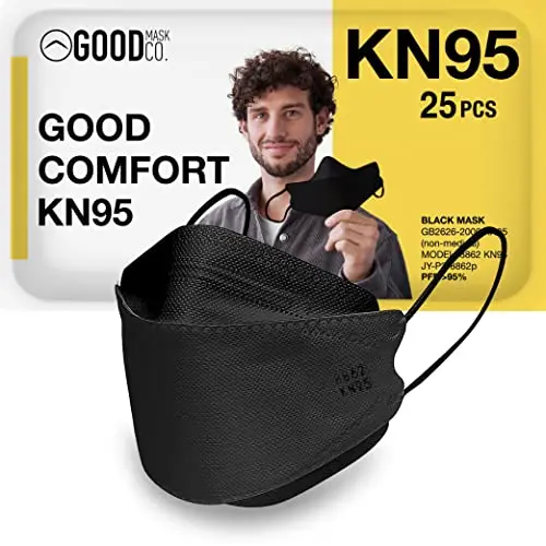 Good Mask Co. KN95 disposable black face mask