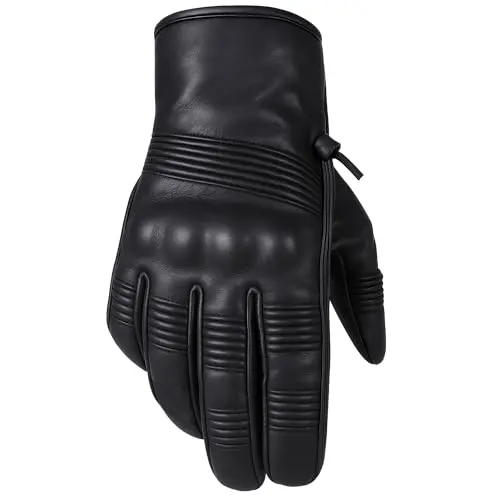 Jackets 4 Bikes leather motorcycle gloves with reinforced knuckle guards