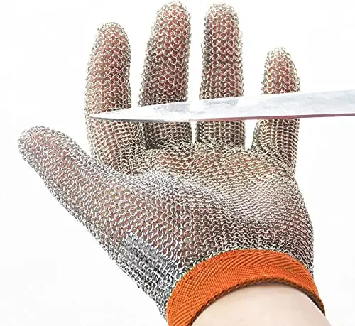 Dowellife stainless steel chainmail glove for professional butchers