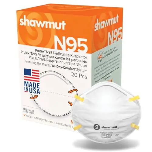 Shawmut N95 particulate respirator for silica dust