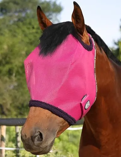 Harrison Howard All Round Mesh fly mask with fleece padding and secure fit