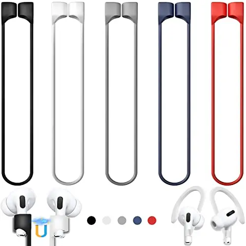 MOOYAVIA 5-pack magnetic AirPods straps with included ear hooks