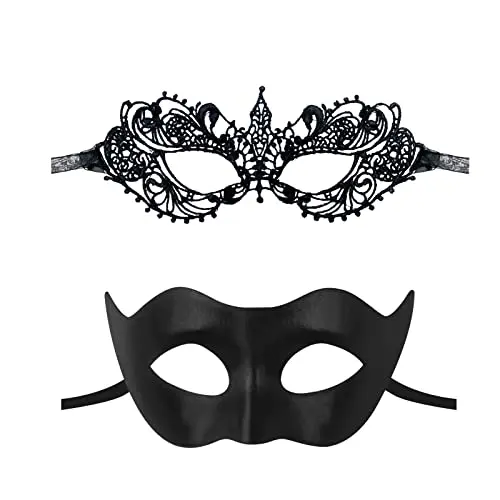 IncreDecor couple masquerade lace masks set