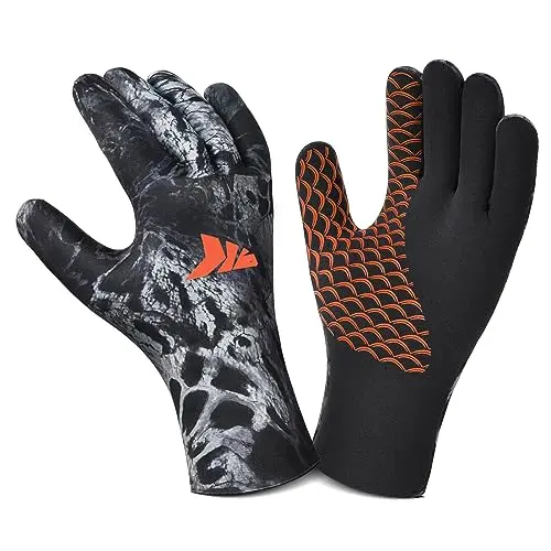 KastKing IceRiver waterproof ice fishing gloves with fleece lining