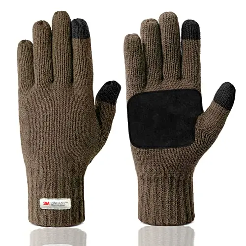 Evridwear wool knitted gloves with Thinsulate insulation