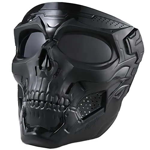 CROSSBODY skull full face tactical mask with PC lens for paintball