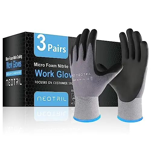 NEOTRIL Safety gloves with microfoam nitrile coating and seamless knit