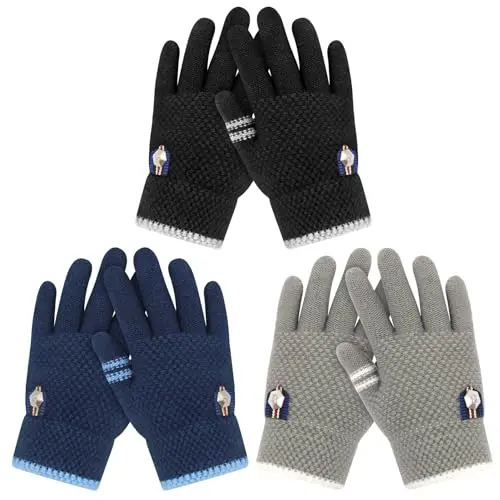 GOHI knit toddler gloves with warm lining in multiple colors