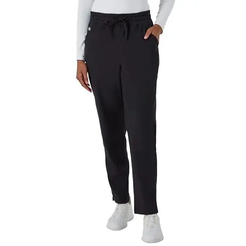 Hanes women's scrub pants with straight leg and moisture-wicking fabric