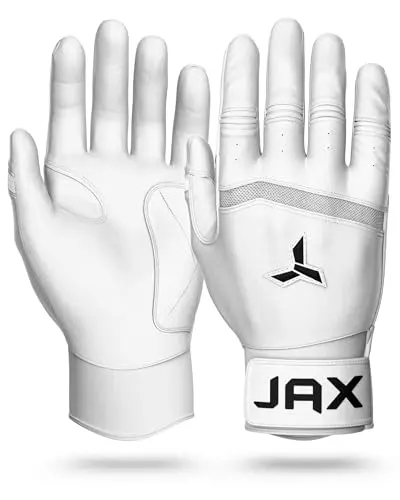 JAX Pro Cuff batting gloves in platinum white