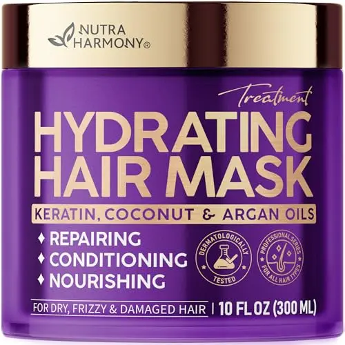 NUTRAHARMONY Keratin hair mask jar for dry damaged hair