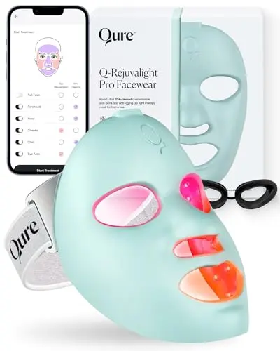 Qure FDA-cleared LED mask with app control for customized skincare
