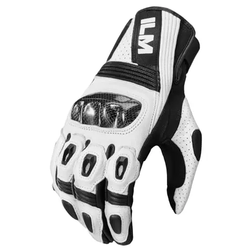 ILM motorcycle gloves with carbon fiber knuckle protection and ventilation holes