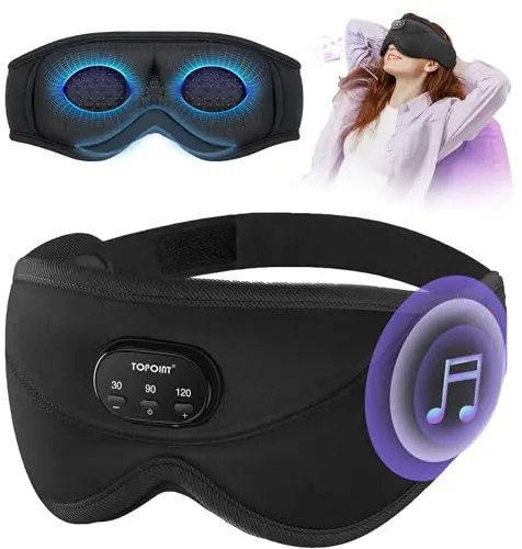 TOPOINT Bluetooth sleep mask with 3D contour for CPAP users