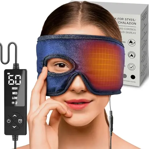 STICRO electric stye eye compress with eye hole design in midnight blue
