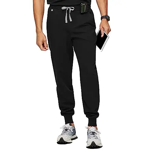 FIGS Tansen jogger scrub pants for men in black