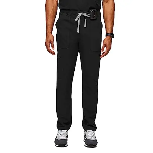 FIGS Cairo cargo scrub pants for men in black
