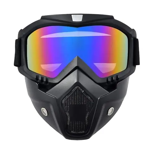 PLOOTA paintball mask with removable face mask and UV protection lens