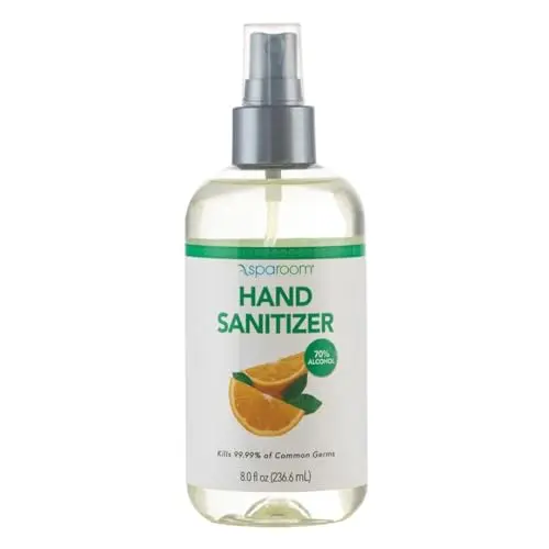 SpaRoom Hand Sanitizer Spray orange bottle