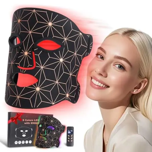 biuufish 8-color LED face mask with near-infrared light