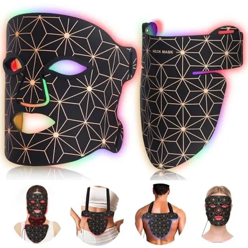 Biuufish red light therapy mask set with near-infrared technology