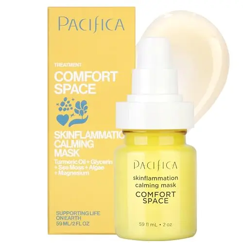 Pacifica Comfort Space Calming Face Mask tube with turquoise packaging