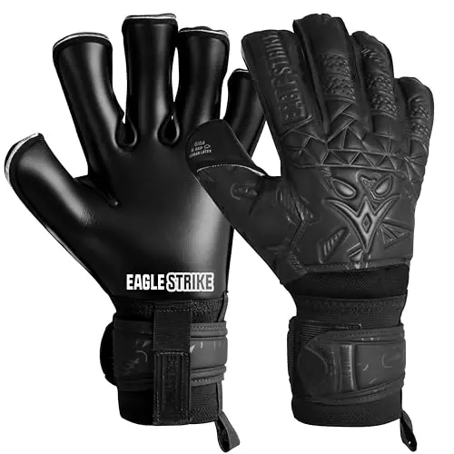 EAGLE STRIKE goalie gloves with removable finger spines