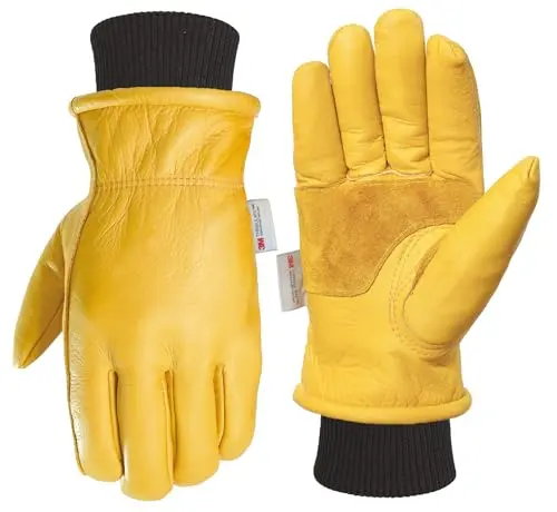 DLY leather winter work gloves with Thinsulate insulation
