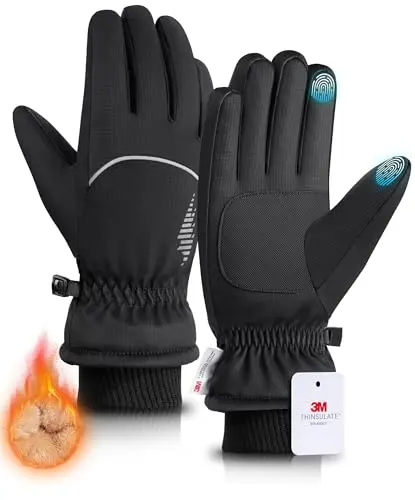 rivmount Winter Gloves in black-gray with multi-layer insulation