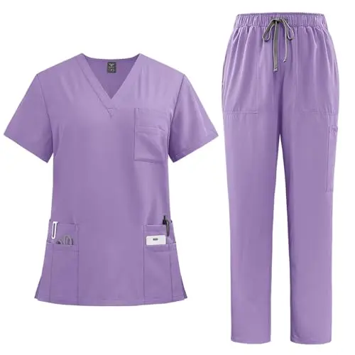 Budget-friendly scrub set for petite women with stretch fabric