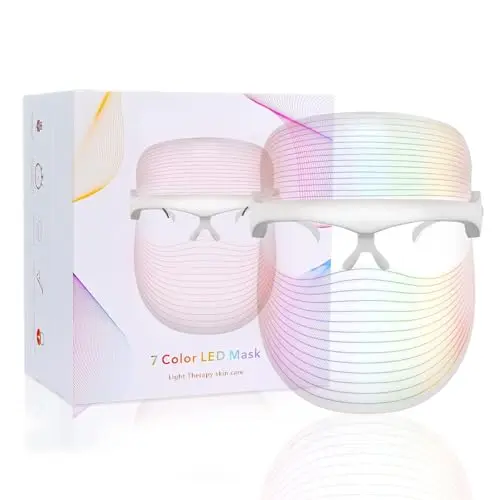 Generic transparent LED face mask with 7 color light therapy