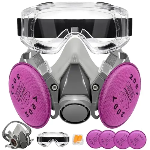 Dagakto half face respirator with multiple filters