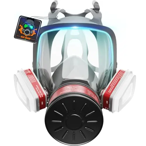 FFCAN upgraded gas mask with dual installation filters and wide visor