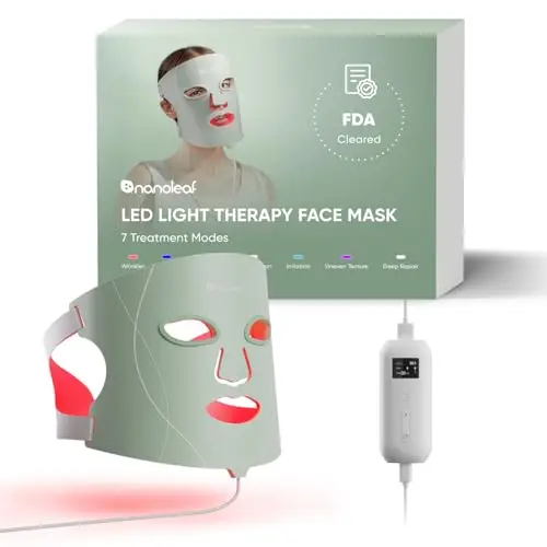 Nanoleaf FDA-cleared LED light therapy mask for face acne and skin rejuvenation