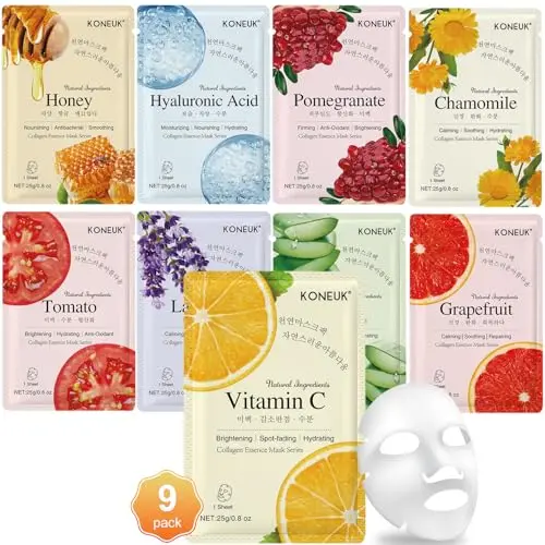 KONEUK collagen sheet masks in various types for hydrating skincare