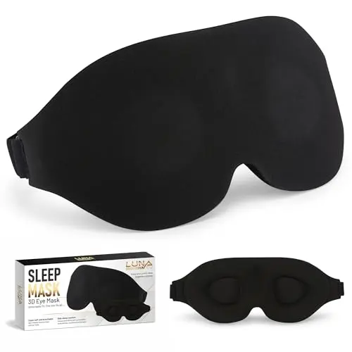 LunaOpulence 3D sleep mask with memory foam
