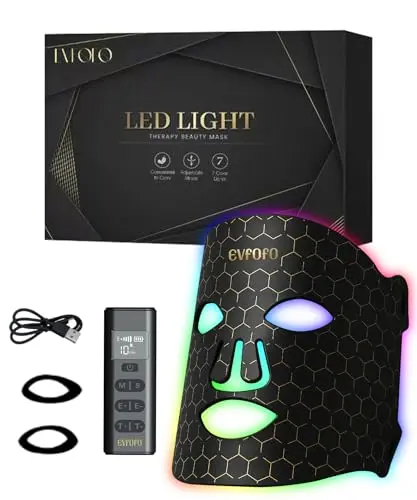 EVFOFO LED face mask with silicone material and remote control
