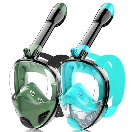 Hydroview full face snorkel mask with camera mount