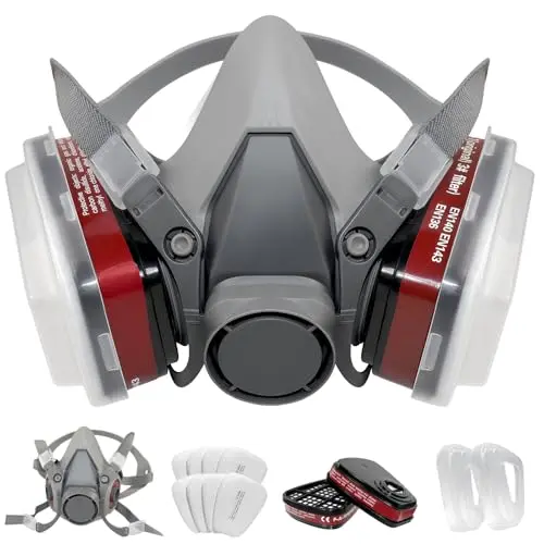 KAGIKA half face respirator with trapezoidal filters