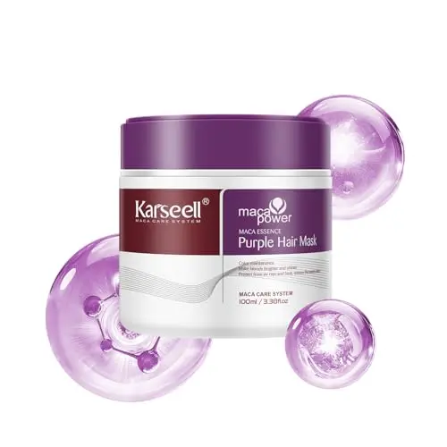 Karseell purple hair mask for blonde and silver colored hair