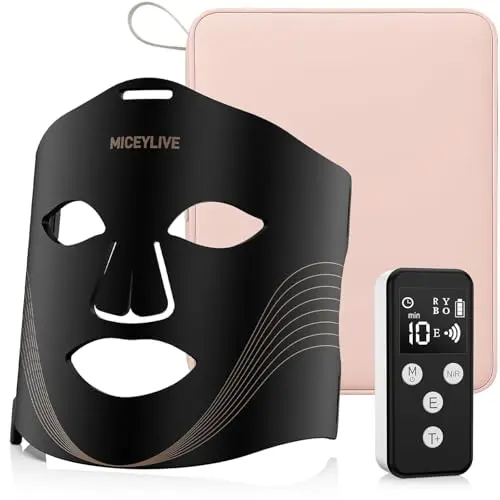 MICEYLIVE red light therapy mask with 400 LEDs and adjustable settings