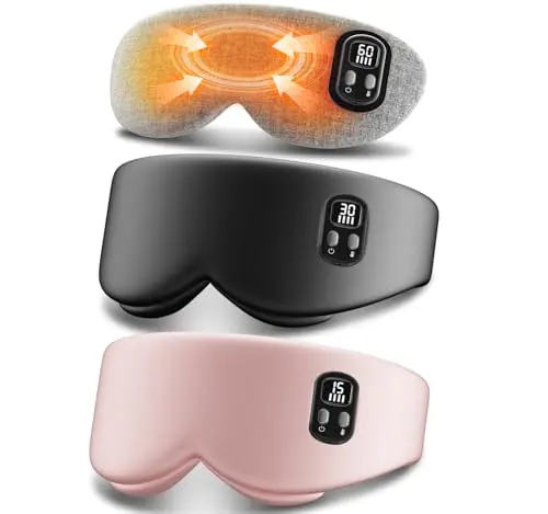 Anydance heated eye mask with LED display showing temperature settings