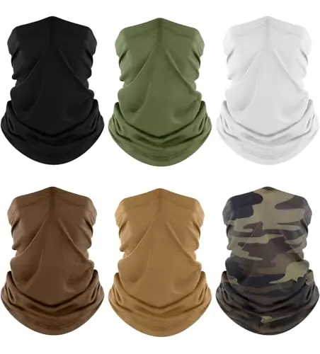 Fuinloth 6-pack neck gaiter for sun protection and outdoor activities