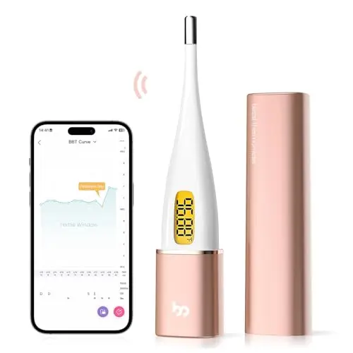 Femometer smart basal thermometer with lipstick design and gold finish