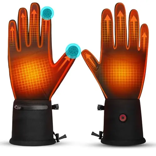 Ebullient Assimilate thin heated glove liners showing flexible design
